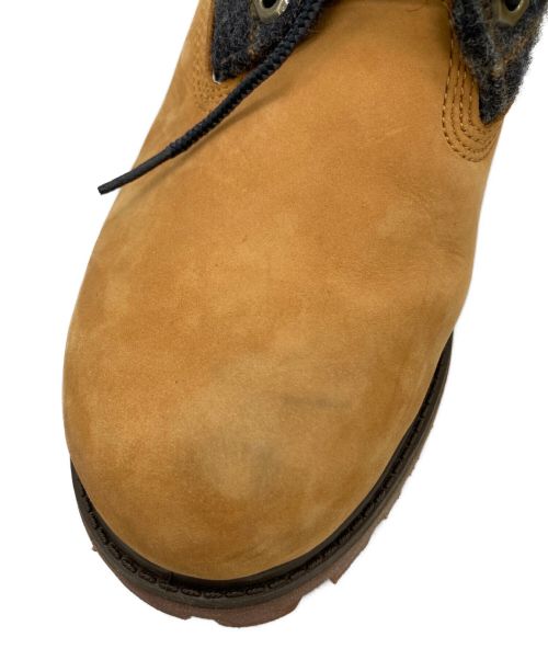 Timberland（ティンバーランド）Timberland (ティンバーランド) WOOLRICH (ウールリッチ) ロールトップブーツ キャメル×グレー サイズ:26.5の古着・服飾アイテム