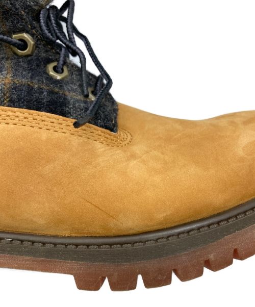 Timberland（ティンバーランド）Timberland (ティンバーランド) WOOLRICH (ウールリッチ) ロールトップブーツ キャメル×グレー サイズ:26.5の古着・服飾アイテム