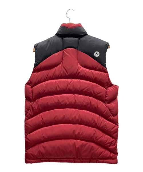 MARMOT（マーモット）MARMOT (マーモット) ダウンベスト レッド×ブラック サイズ:Mの古着・服飾アイテム