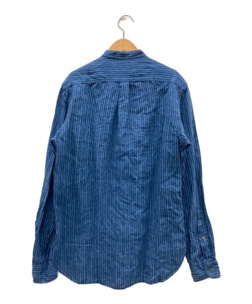 POLO RALPH LAUREN（ポロ・ラルフローレン）POLO RALPH LAUREN (ポロ・ラルフローレン) バンドカラーシャツ ブルー サイズ:Sの古着・服飾アイテム