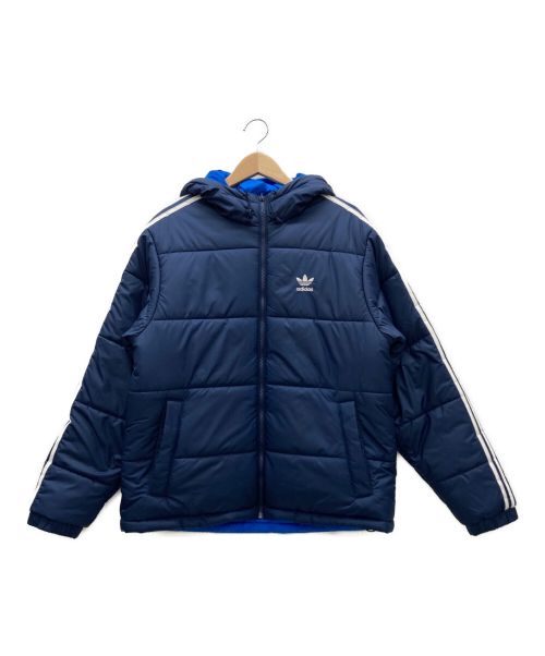 adidas（アディダス）adidas (アディダス) アディカラーリバーシブルジャケット ブルー×ネイビー サイズ:Mの古着・服飾アイテム