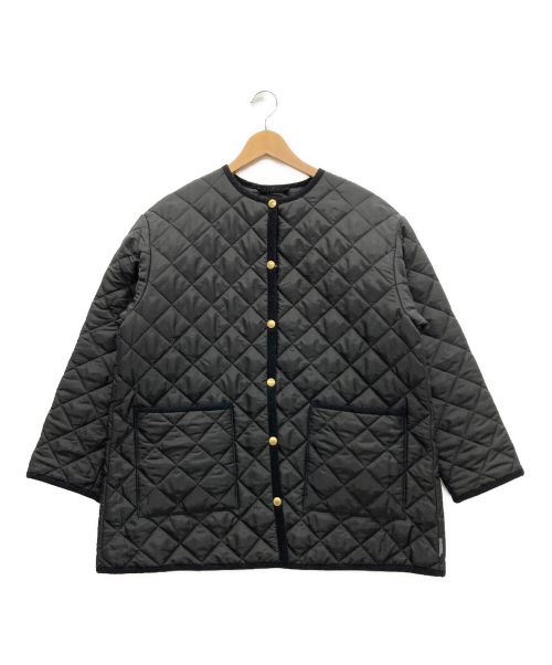 Traditional Weatherwear（トラディショナルウェザーウェア）Traditional Weatherwear (トラディショナルウェザーウェア) ノーカラーキルティングジャケット ブラック サイズ:Mの古着・服飾アイテム