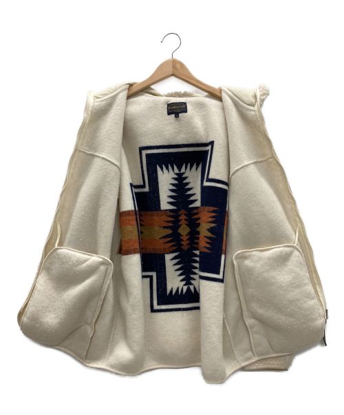 PENDLETON（ペンドルトン）PENDLETON (ペンドルトン) ボアジャケット ホワイト サイズ:Lの古着・服飾アイテム
