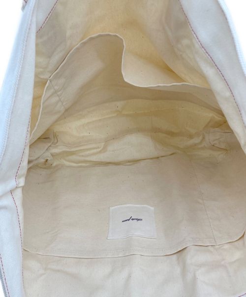 sieste peau（シエスタポー）sieste peau (シエスタポー) キャンバストートバッグ ホワイトの古着・服飾アイテム