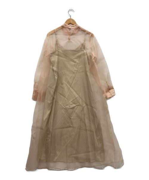 Ameri（アメリ）Ameri (アメリ) ロングベストセットシアードレス ベージュ サイズ:Mの古着・服飾アイテム