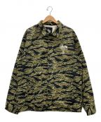 stussyステューシー）の古着「コーチジャケット」｜カーキ×ブラック
