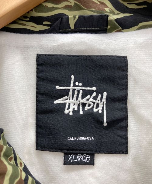 stussy（ステューシー）stussy (ステューシー) コーチジャケット カーキ×ブラック サイズ:XLの古着・服飾アイテム