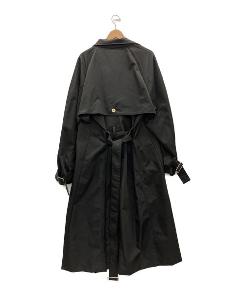 ADRER（アドラー）ADRER (アドラー) オーバートレンチコート ブラック サイズ:Lの古着・服飾アイテム