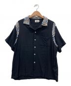 For The Weekendエフティダブリュー）の古着「オープンカラーシャツ」｜ブラック