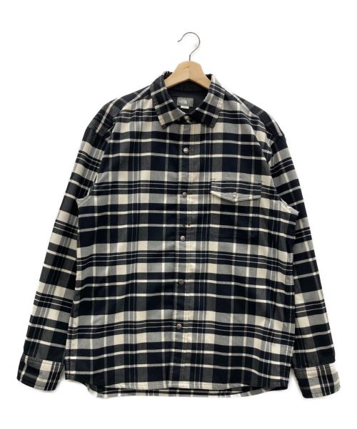 THE NORTH FACE（ザ ノース フェイス）THE NORTH FACE (ザ ノース フェイス) ネルシャツ ブラック×ホワイト サイズ:Lの古着・服飾アイテム