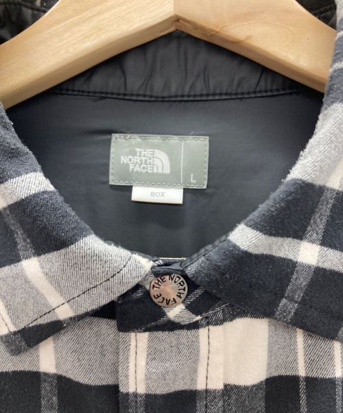 THE NORTH FACE（ザ ノース フェイス）THE NORTH FACE (ザ ノース フェイス) ネルシャツ ブラック×ホワイト サイズ:Lの古着・服飾アイテム