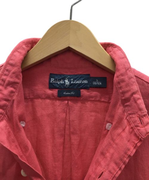POLO RALPH LAUREN（ポロ・ラルフローレン）POLO RALPH LAUREN (ポロ・ラルフローレン) 半袖リネンシャツ ショッキングピンク サイズ:Sの古着・服飾アイテム