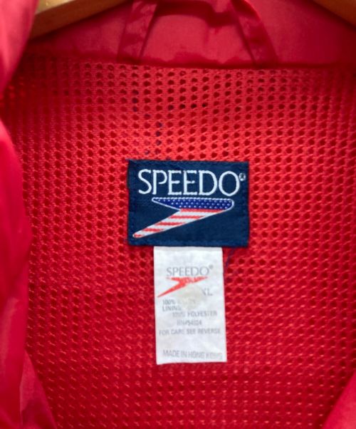SPEEDO（スピード）SPEEDO (スピード) ナイロンジャケット レッド サイズ:XLの古着・服飾アイテム