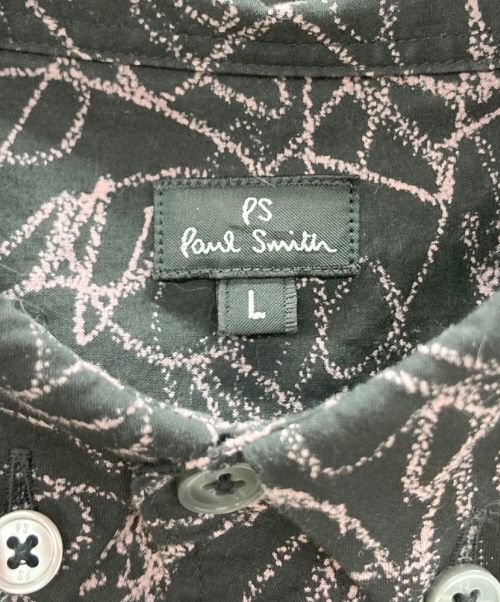 PAUL SMITH（ポールスミス）PAUL SMITH (ポールスミス) 総柄シャツ ブラック サイズ:Lの古着・服飾アイテム