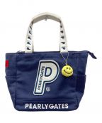 PEARLY GATESパーリーゲイツ）の古着「ミニトートバッグ」｜ネイビー×ホワイト