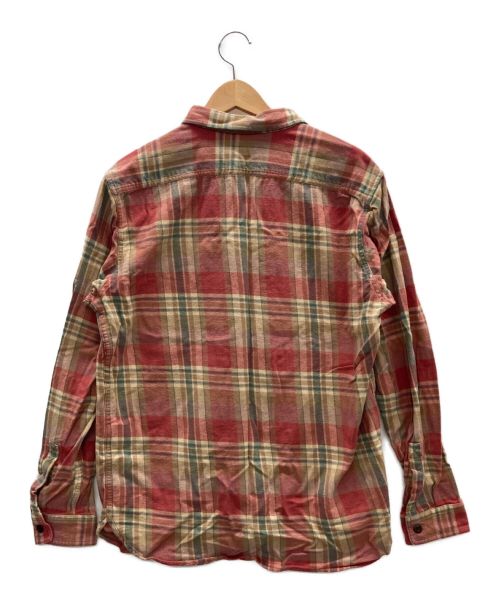 Schott（ショット）Schott (ショット) シャツ レッド×カーキ サイズ:Lの古着・服飾アイテム