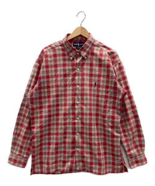 POLO RALPH LAUREN（ポロ・ラルフローレン）POLO RALPH LAUREN (ポロ・ラルフローレン) ボタンダウンシャツ レッド×グリーン サイズ:Lの古着・服飾アイテム