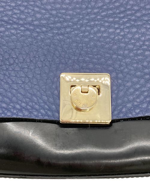 FURLA（フルラ）FURLA (フルラ) ショルダーバッグ ブルー×ブラウンの古着・服飾アイテム