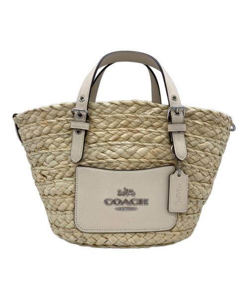 COACH（コーチ）COACH (コーチ) スモールトート アイボリー×ベージュの古着・服飾アイテム