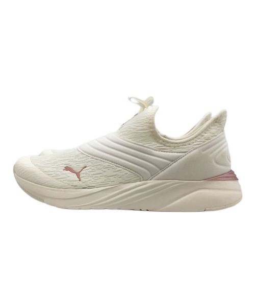 PUMA（プーマ）PUMA (プーマ) ウィメンズ ソフトライド ソフィア 2 スリッポン ランニングシューズ ホワイト×ピンク サイズ:24の古着・服飾アイテム