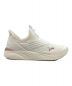 中古・古着 PUMA (プーマ) ウィメンズ ソフトライド ソフィア 2 スリッポン ランニングシューズ ホワイト×ピンク サイズ:24：3980円