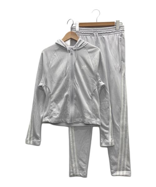 adidas（アディダス）adidas (アディダス) セットアップジャージ ライトグレー サイズ:M 未使用品の古着・服飾アイテム
