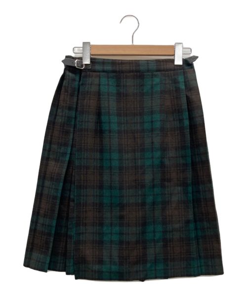 O'NEIL OF DUBLIN（オニール オブ ダブリン）O'NEIL OF DUBLIN (オニールオブダブリン) ラップスカート ブラウン×グリーン サイズ:US8の古着・服飾アイテム