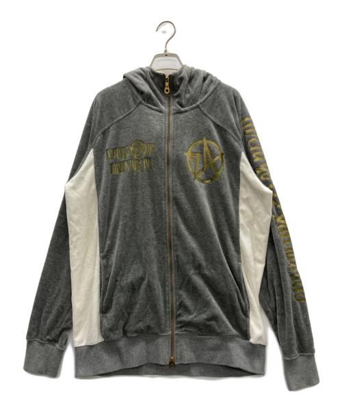24karats（トゥエンティーフォーカラッツ）24karats (トゥエンティーフォーカラッツ) ベロアセットアップジャージ グレー サイズ:XLの古着・服飾アイテム