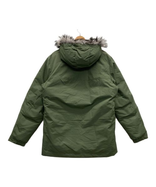 adidas（アディダス）adidas (アディダス) フェイクファーフーディパデッドジャケット カーキ サイズ:2XLの古着・服飾アイテム
