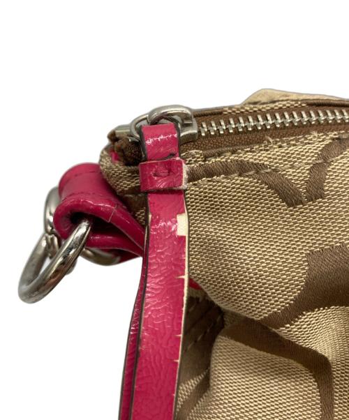 COACH（コーチ）COACH (コーチ) ショルダーバッグ ベージュ×ピンクの古着・服飾アイテム