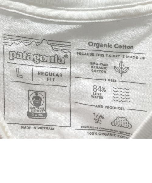 Patagonia（パタゴニア）Patagonia (パタゴニア) Tシャツ ホワイト サイズ:Lの古着・服飾アイテム