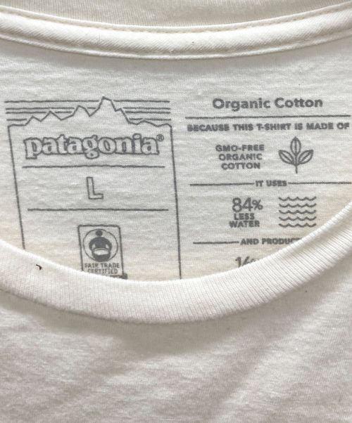 Patagonia（パタゴニア）Patagonia (パタゴニア) ポケットTシャツ ホワイト サイズ:Lの古着・服飾アイテム
