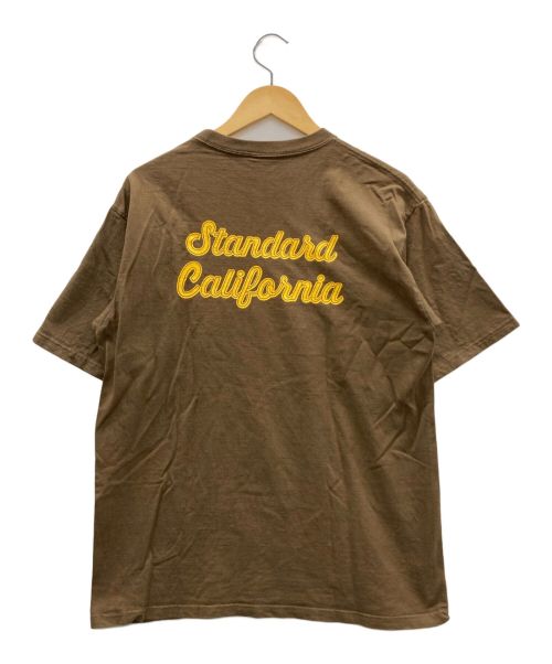 STANDARD CALIFORNIA（スタンダードカリフォルニア）STANDARD CALIFORNIA (スタンダートカルフォニア) ヘビーウェイトTシャツ ブラウン×イエロー サイズ:Lの古着・服飾アイテム