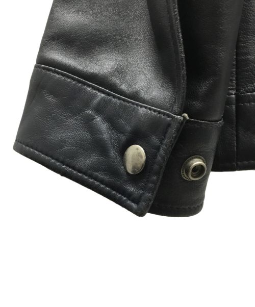 F.F.PRATO（エフエフプラート）F.F.PRATO (エフエフプラート) レザージャケット ブラック サイズ:Mの古着・服飾アイテム