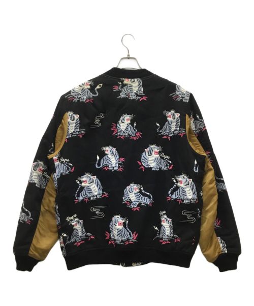 A BATHING APE（アベイシングエイプ）A BATHING APE (アベイシングエイプ) チャイナジャケット ブラック×ベージュ サイズ:2XLの古着・服飾アイテム