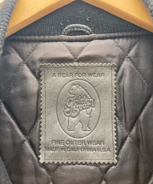 Golden Bear（ゴールデンベア）Golden Bear (ゴールデンベア) 袖革スタジャン ブラック サイズ:表記無しの古着・服飾アイテム