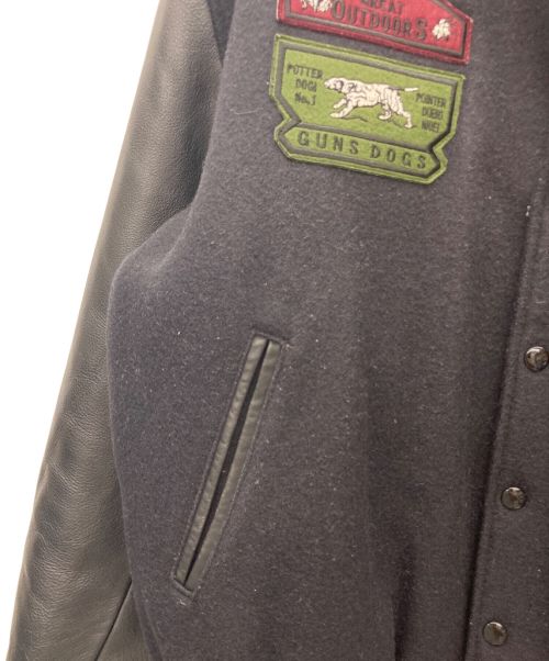 Golden Bear（ゴールデンベア）Golden Bear (ゴールデンベア) 袖革スタジャン ブラック サイズ:表記無しの古着・服飾アイテム