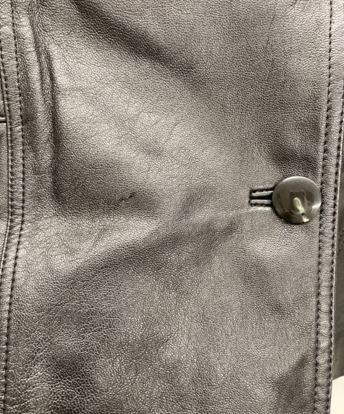 NO BRAND（ノーブランド）NO BRAND (ノーブランド) ラムレザージャケット ブラック サイズ:Freeの古着・服飾アイテム