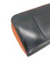 中古・古着 PORTER (ポーター) 長財布 ブラック×オレンジ：6000円
