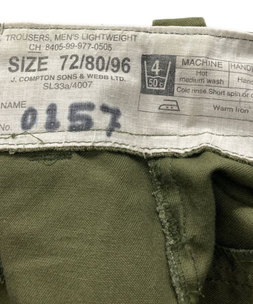 イギリス軍（イギリスグン）イギリス軍 (イギリス軍) ミリタリーパンツ オリーブ サイズ:72の古着・服飾アイテム