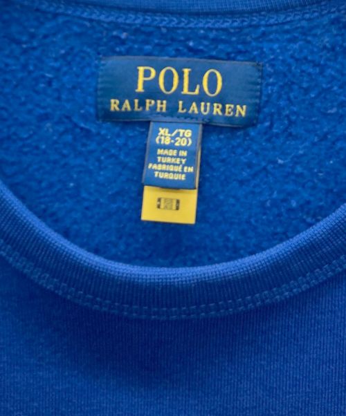 POLO RALPH LAUREN（ポロ・ラルフローレン）POLO RALPH LAUREN (ポロ・ラルフローレン) 裏起毛スウェット ブルー サイズ:XLの古着・服飾アイテム