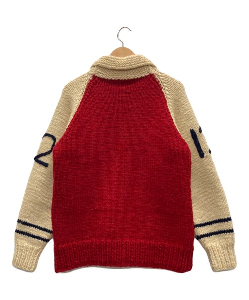 CANADIANA（カナディアナ）CANADIANA (カナディアナ) カウチンニットカーディガン レッド サイズ:表記無しの古着・服飾アイテム