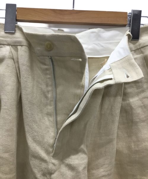Hed Mayner（ヘド メイナー）Hed Mayner (ヘド メイナー) リネンタックパンツ ベージュ サイズ:Mの古着・服飾アイテム