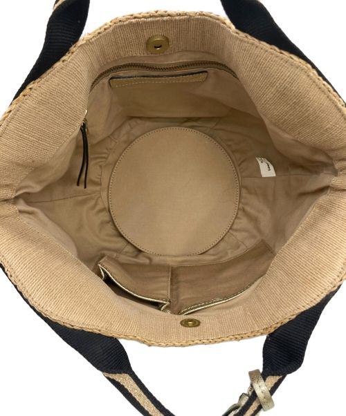 VIORAd’ORO（ヴィオラドーロ）VIORAd’ORO (ヴィオラドーロ) ストローバッグ ベージュの古着・服飾アイテム