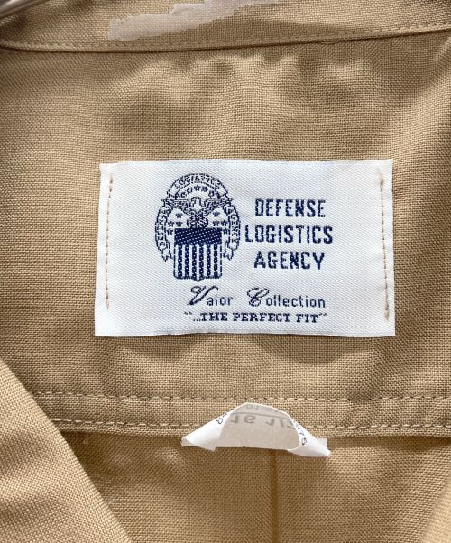 DEFENSE LOGISTICS AGENCY（ディフェンスロジスティクスエージェンシー）DEFENSE LOGISTICS AGENCY (-) ミリタリーシャツ ベージュ×グリーン サイズ:16　1/2の古着・服飾アイテム