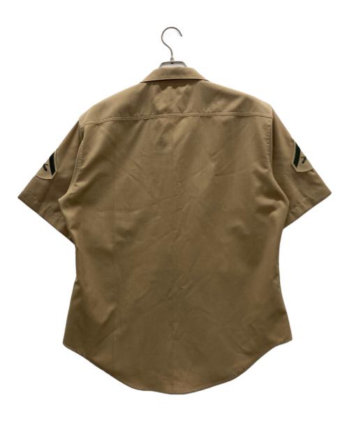 DEFENSE LOGISTICS AGENCY（ディフェンスロジスティクスエージェンシー）DEFENSE LOGISTICS AGENCY (-) ミリタリーシャツ ベージュ×グリーン サイズ:16　1/2の古着・服飾アイテム