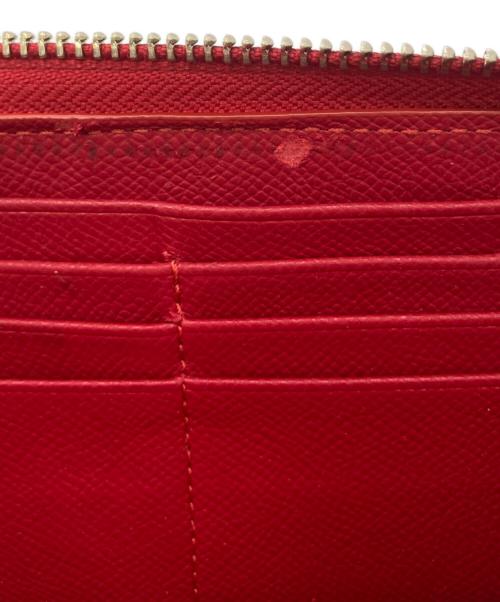 COACH（コーチ）COACH (コーチ) ラウンドファスナー長財布 ベージュ×レッドの古着・服飾アイテム