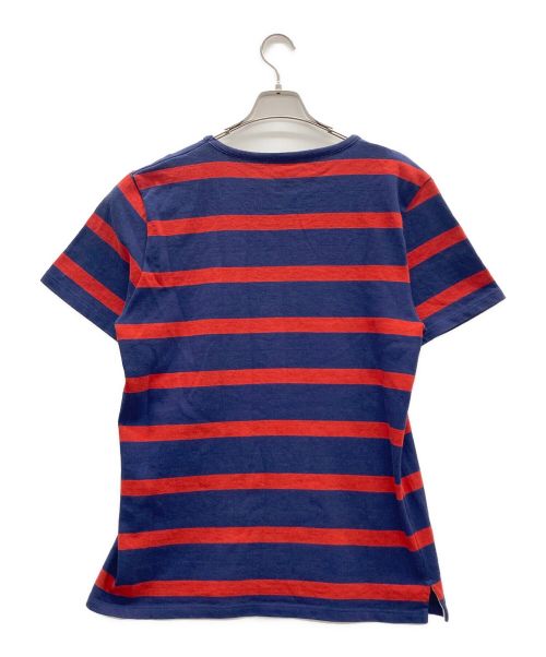 A.P.C.（アーペーセー）A.P.C. (アーペーセー) ボーダーTシャツ ネイビー×オレンジ サイズ:Lの古着・服飾アイテム