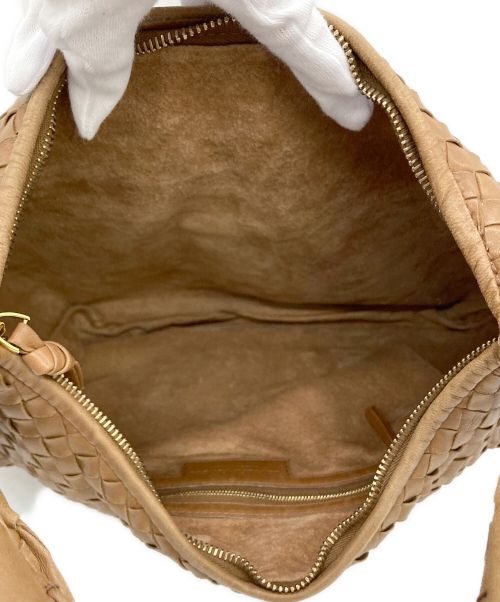 BOTTEGA VENETA（ボッテガベネタ）BOTTEGA VENETA (ボッテガベネタ) イントレチャートハンドバッグ ブラウンの古着・服飾アイテム