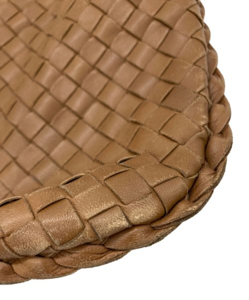 BOTTEGA VENETA（ボッテガベネタ）BOTTEGA VENETA (ボッテガベネタ) イントレチャートハンドバッグ ブラウンの古着・服飾アイテム